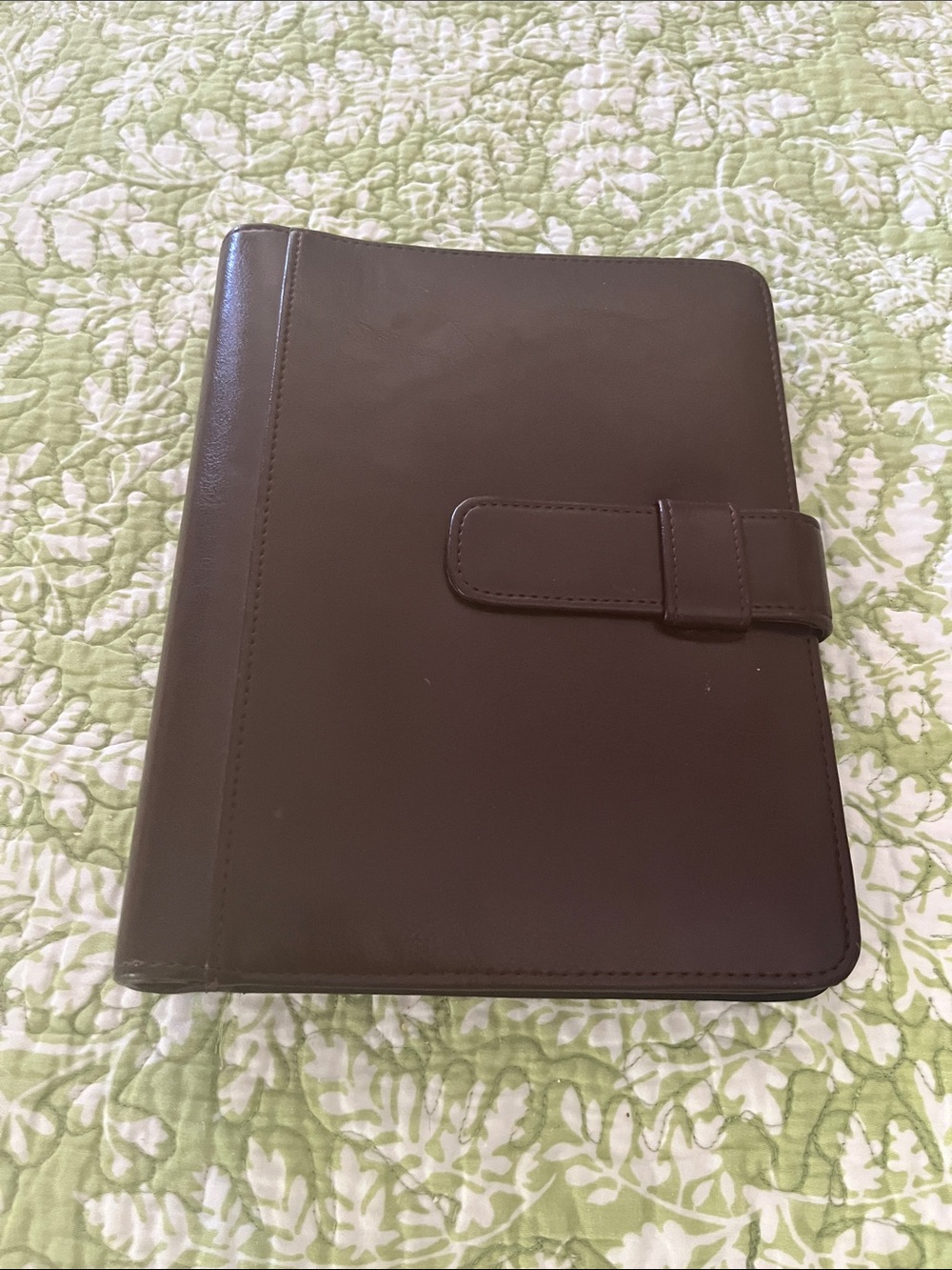 Day Timer Burgundy Leather Planner Folio Organizer